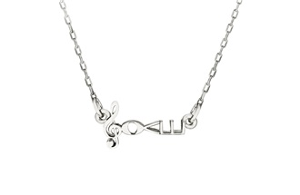 Silver Finish Necklace by Love Notes & 2” necklace extender